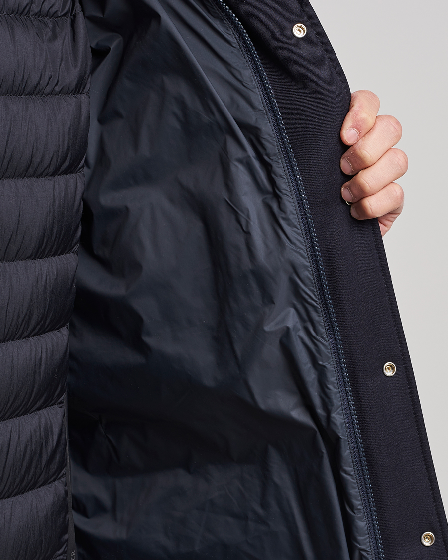 Men | Coats & Jackets | Moncler | Solidage Flannel Down Parka Navy