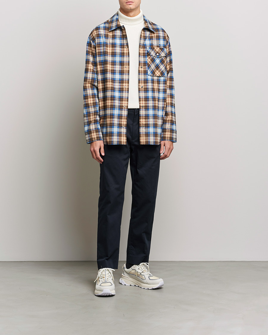 Men | Shirts | Moncler | Checked Overshirt Beige
