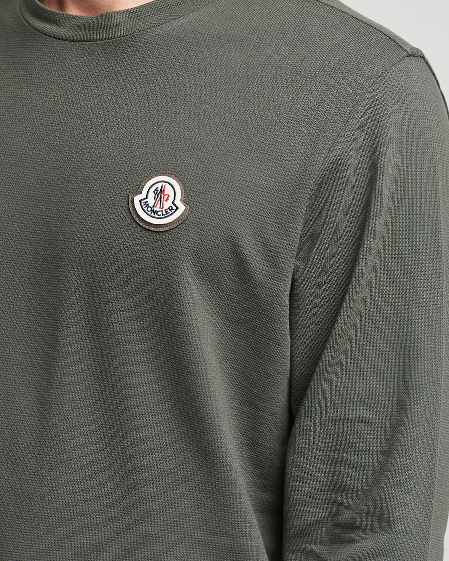 Men | T-Shirts | Moncler | Long Sleeve Logo Patch T-Shirt Grey