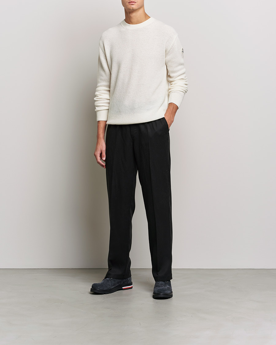 Men | Sweaters & Knitwear | Moncler | Cashmere Crew Neck Sweater White