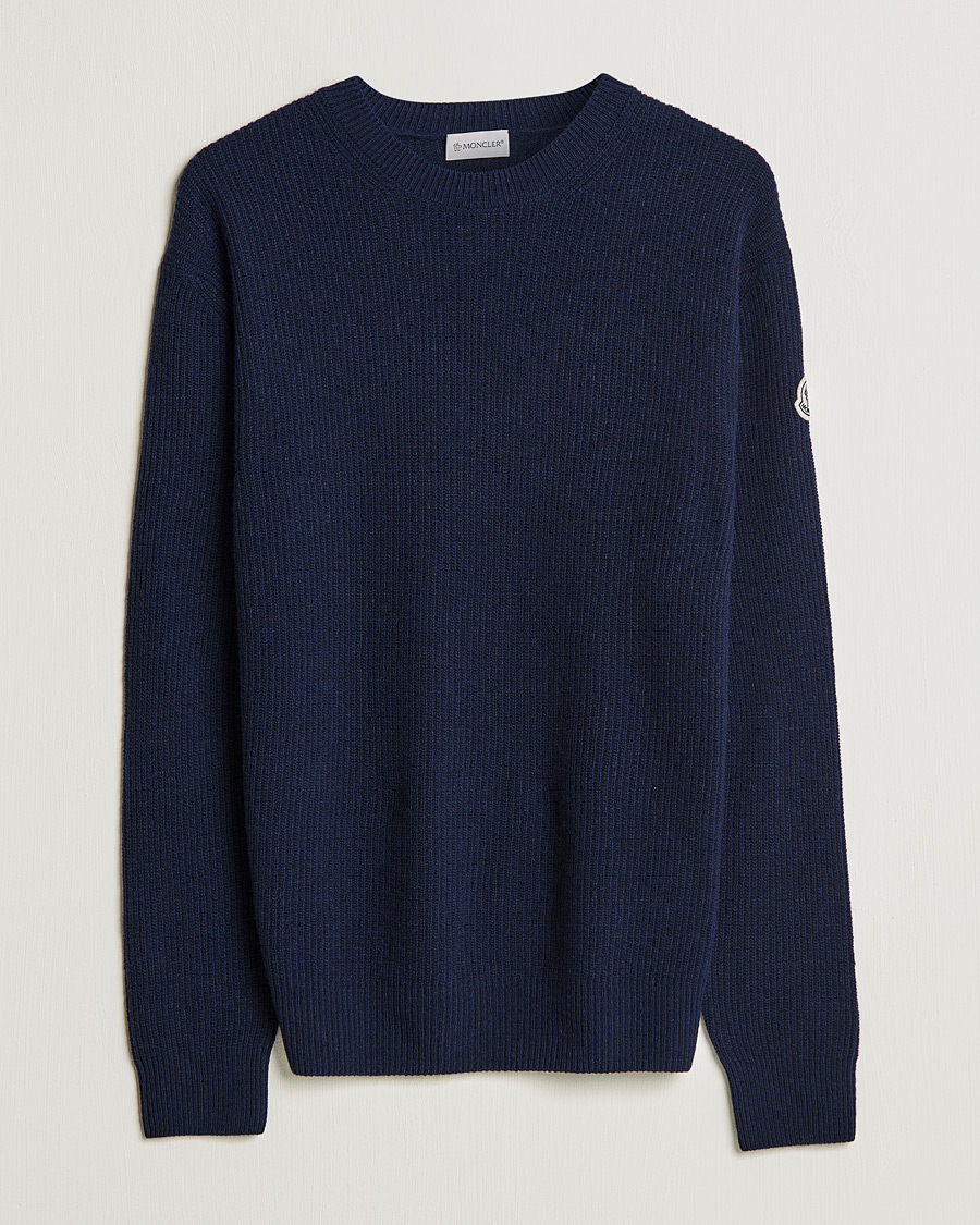 Men | Sweaters & Knitwear | Moncler | Cashmere Crew Neck Sweater Navy