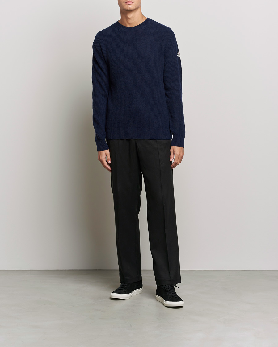 Men | Sweaters & Knitwear | Moncler | Cashmere Crew Neck Sweater Navy