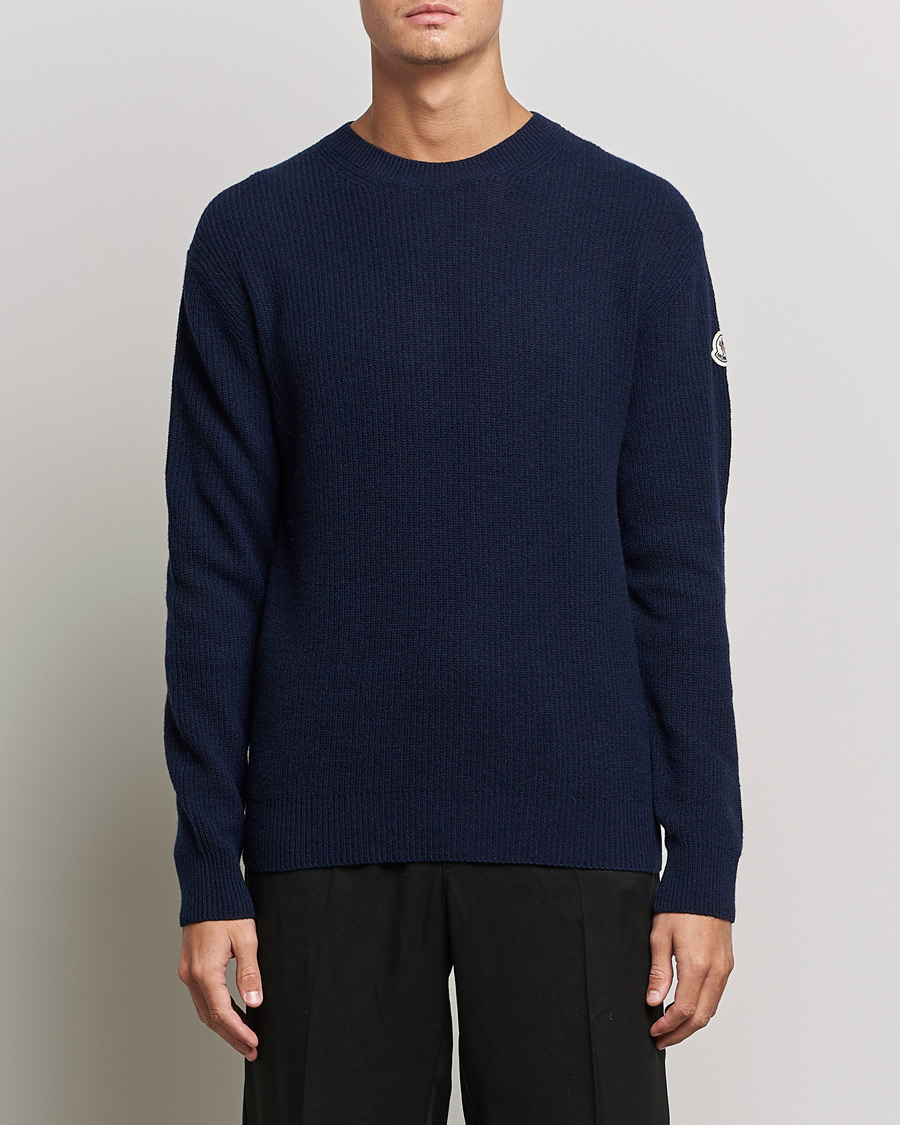 Men | Sweaters & Knitwear | Moncler | Cashmere Crew Neck Sweater Navy
