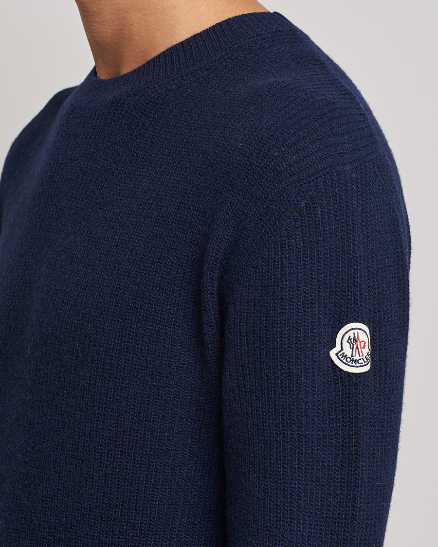 Men | Sweaters & Knitwear | Moncler | Cashmere Crew Neck Sweater Navy