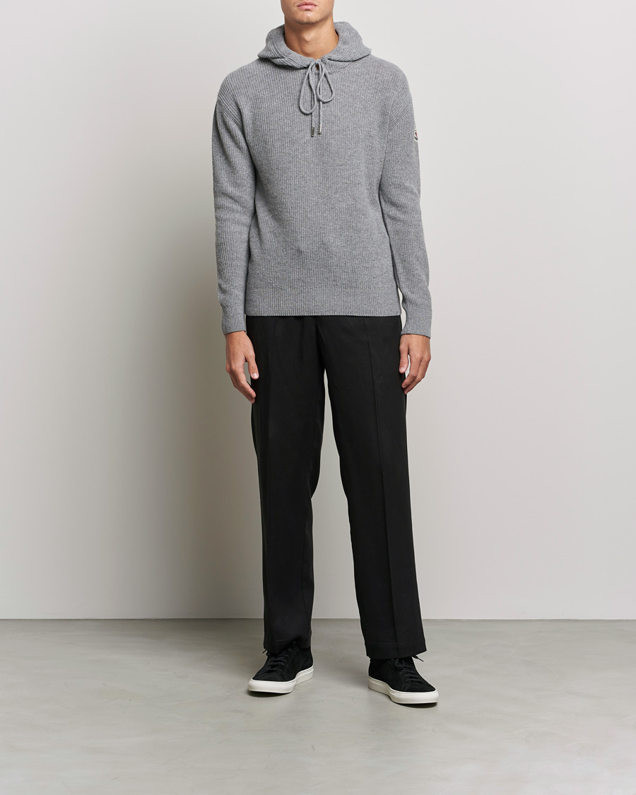 Men | Sweaters & Knitwear | Moncler | Cashmere Hoodie Grey Melange