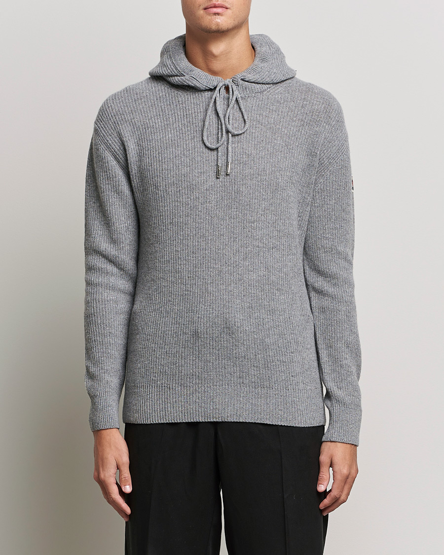 Men | Sweaters & Knitwear | Moncler | Cashmere Hoodie Grey Melange