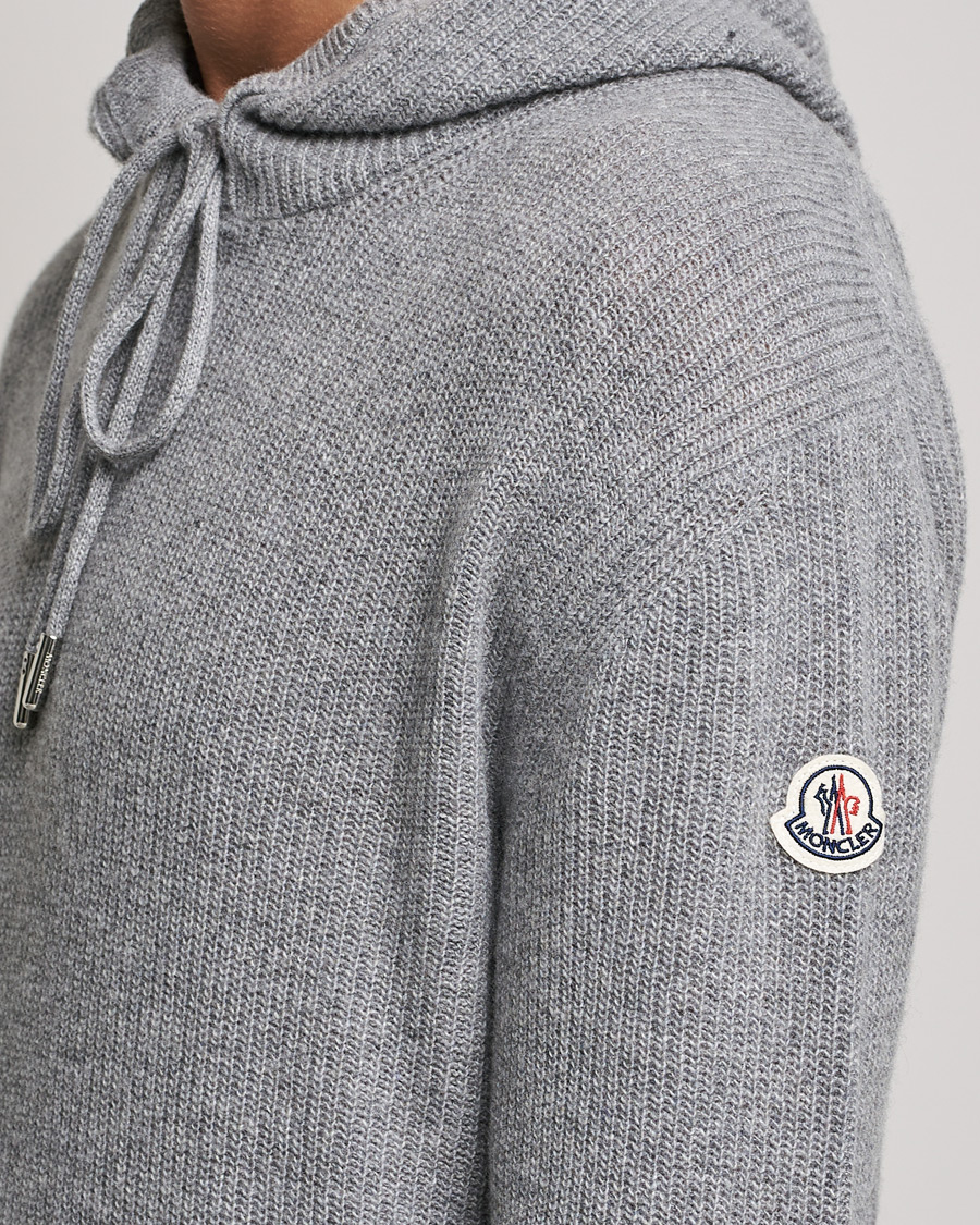 Men | Sweaters & Knitwear | Moncler | Cashmere Hoodie Grey Melange