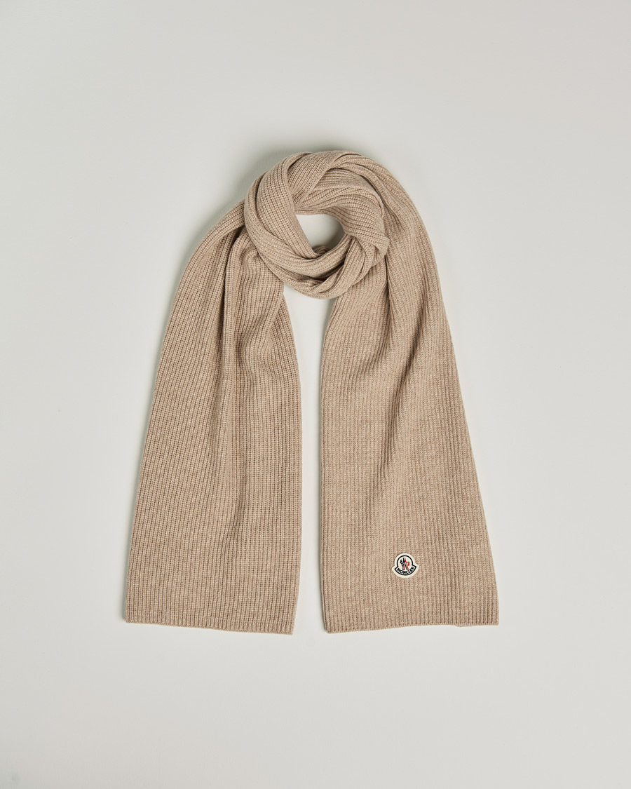 Men | Moncler Cashmere Scarf Beige | Moncler | Cashmere Scarf Beige