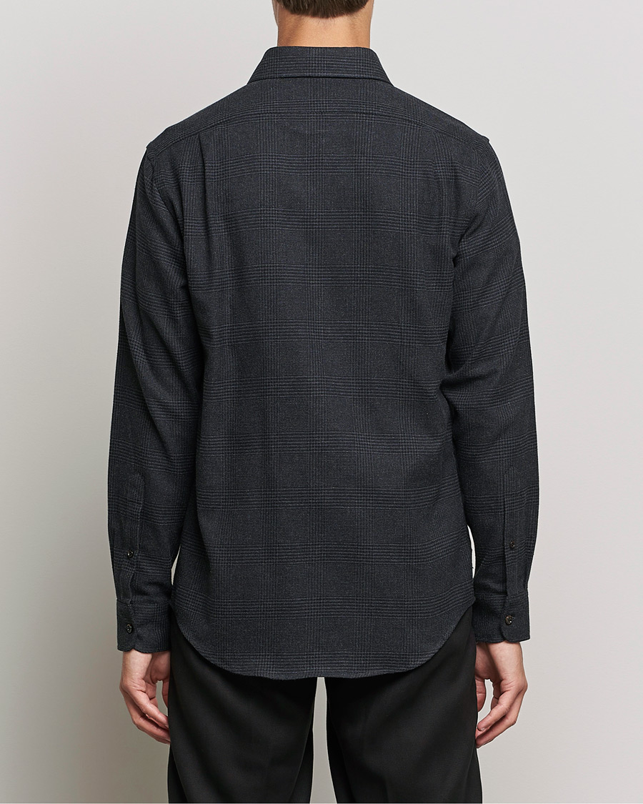 Men | Shirts | Ralph Lauren Purple Label | Flannel Sport Shirt Dark Grey