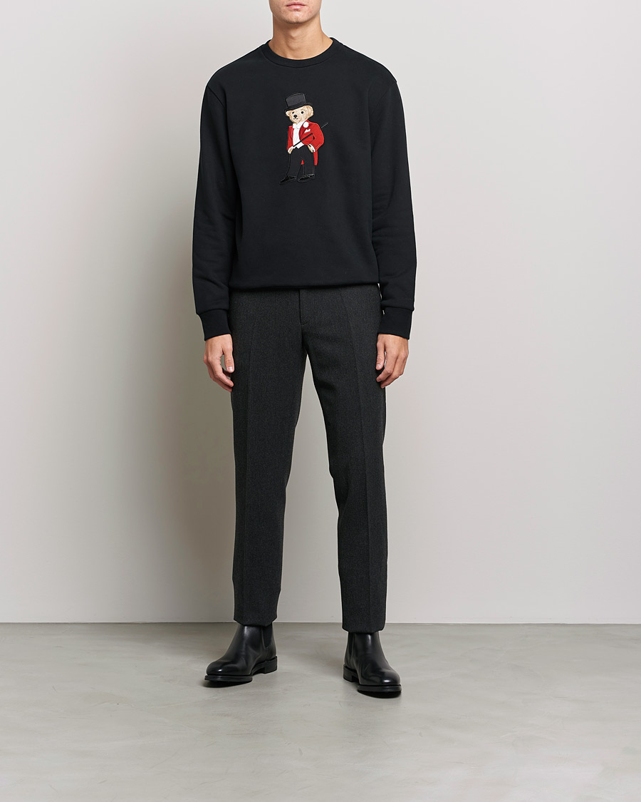Men | Sweaters & Knitwear | Ralph Lauren Purple Label | Lux Fleece Bear Sweatshirt Black
