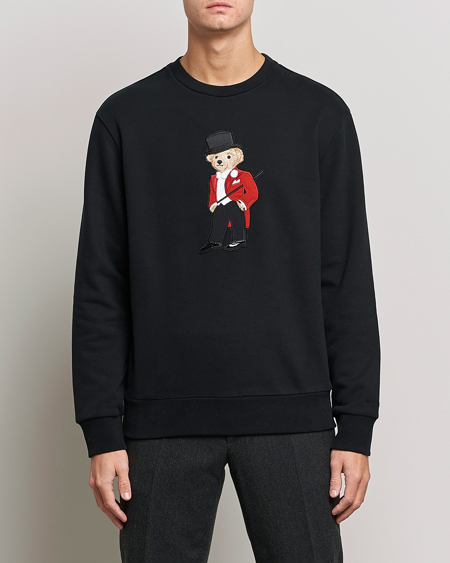 Men | Sweaters & Knitwear | Ralph Lauren Purple Label | Lux Fleece Bear Sweatshirt Black