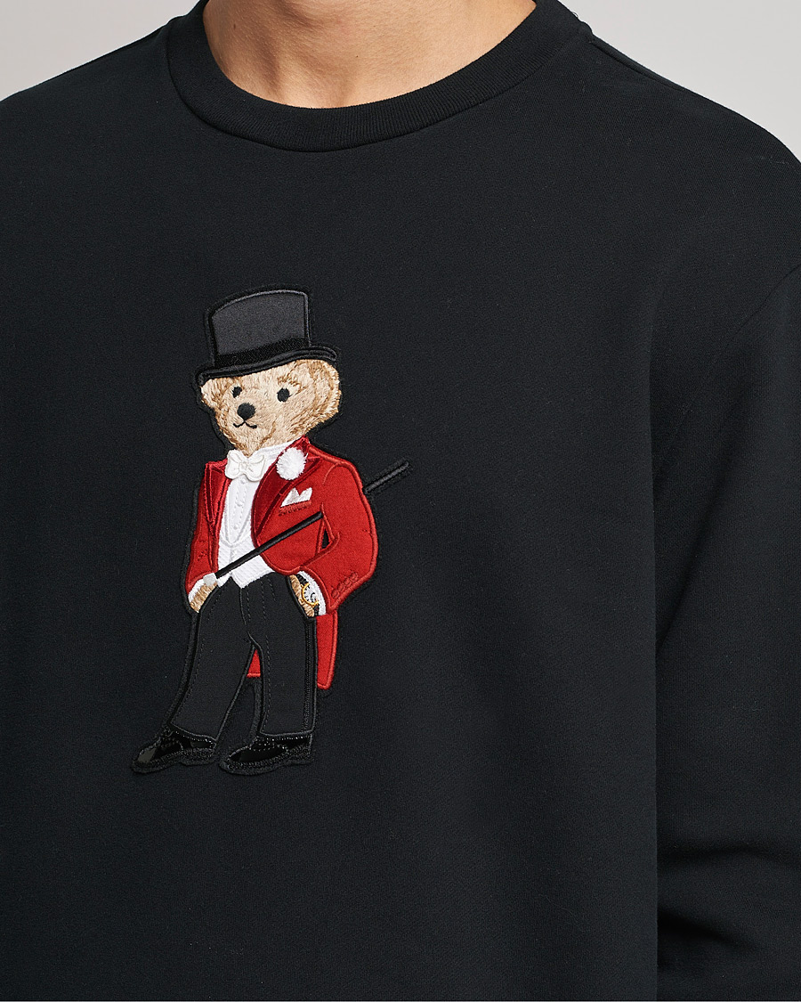 Men | Sweaters & Knitwear | Ralph Lauren Purple Label | Lux Fleece Bear Sweatshirt Black