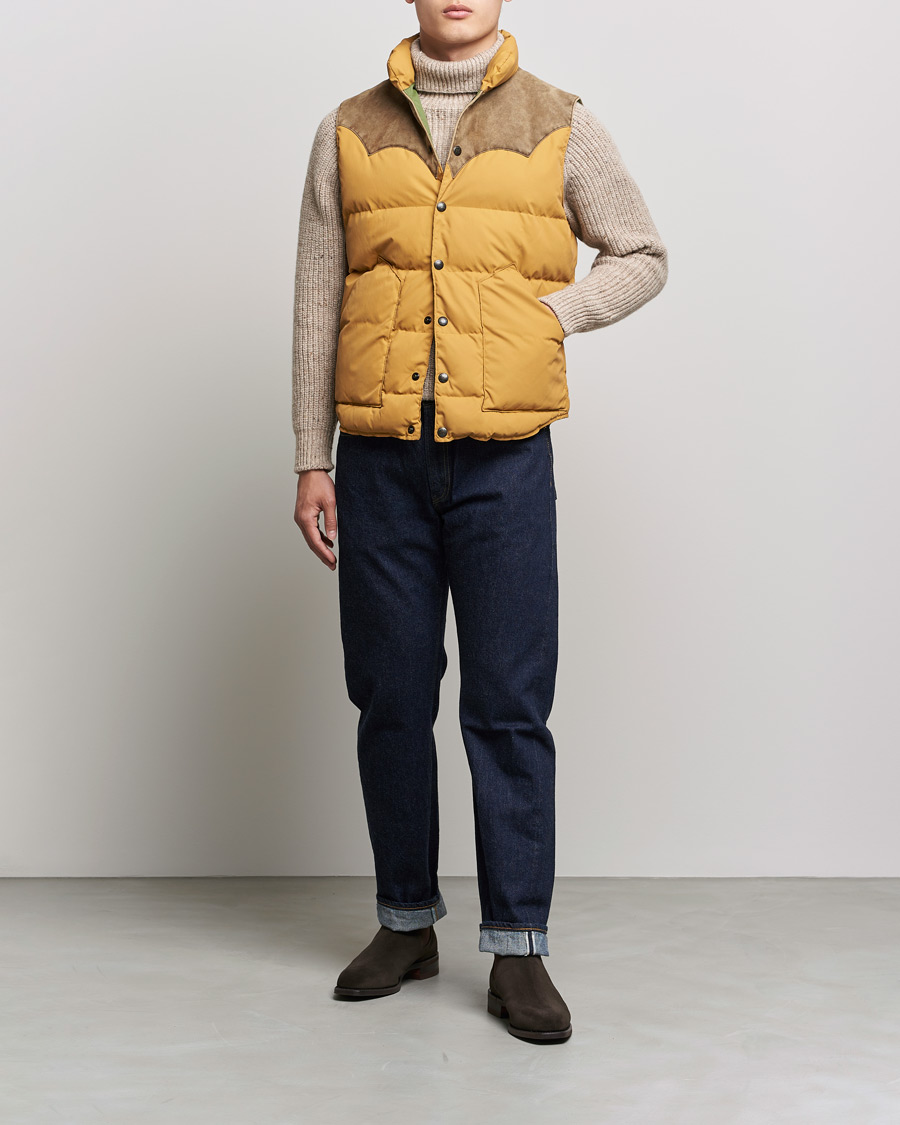 Men | Coats & Jackets | RRL | Milburn Quilted Vest Mountain Yellow