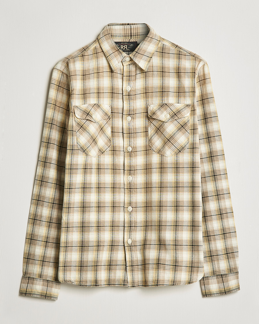 Men | Shirts | RRL | Lee Checked Workshirt Tan
