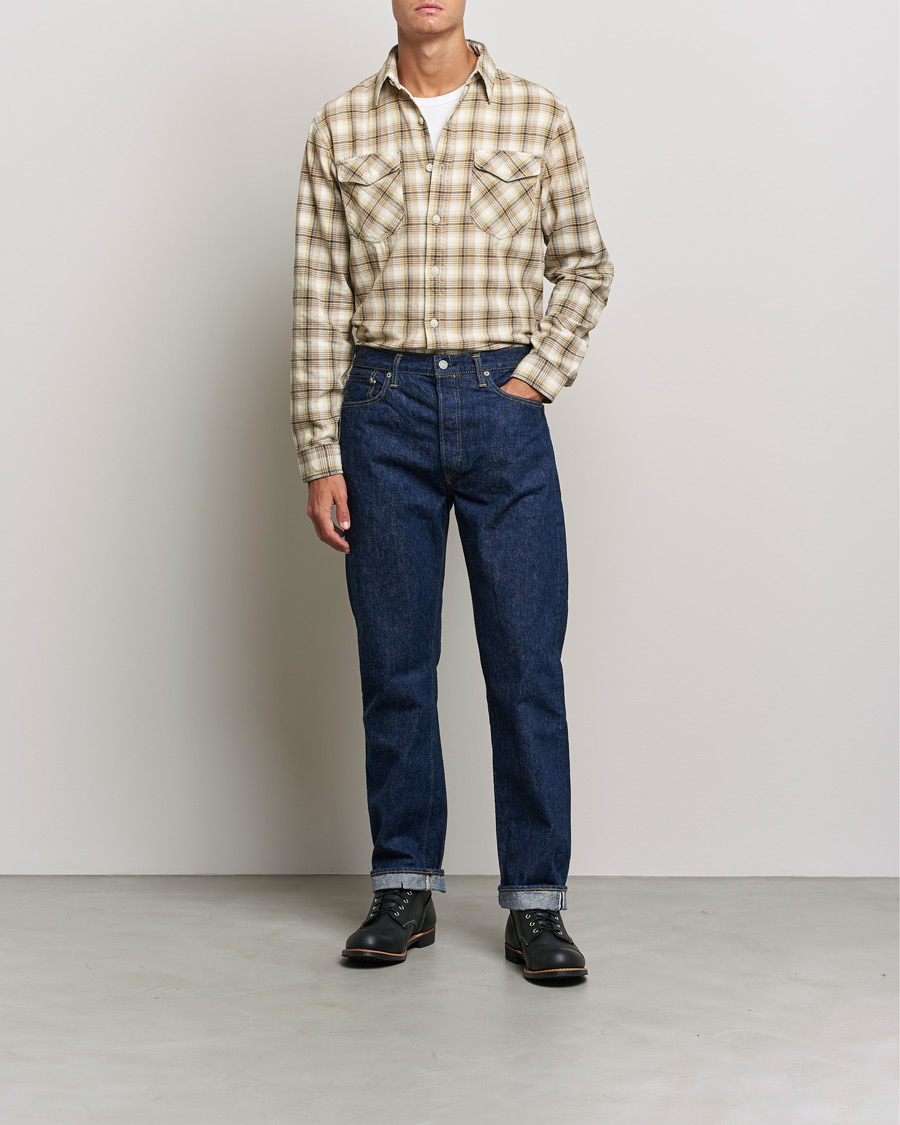 Men | Shirts | RRL | Lee Checked Workshirt Tan