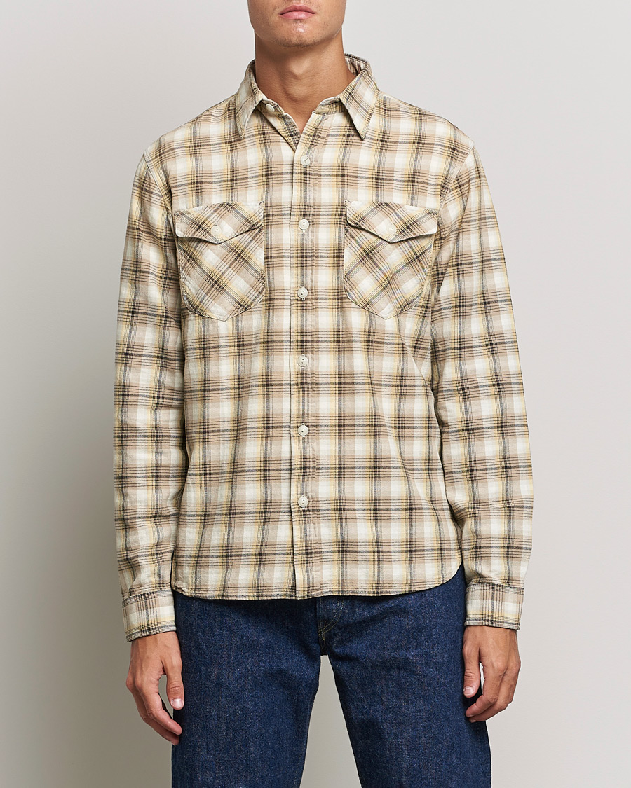 Men | Shirts | RRL | Lee Checked Workshirt Tan