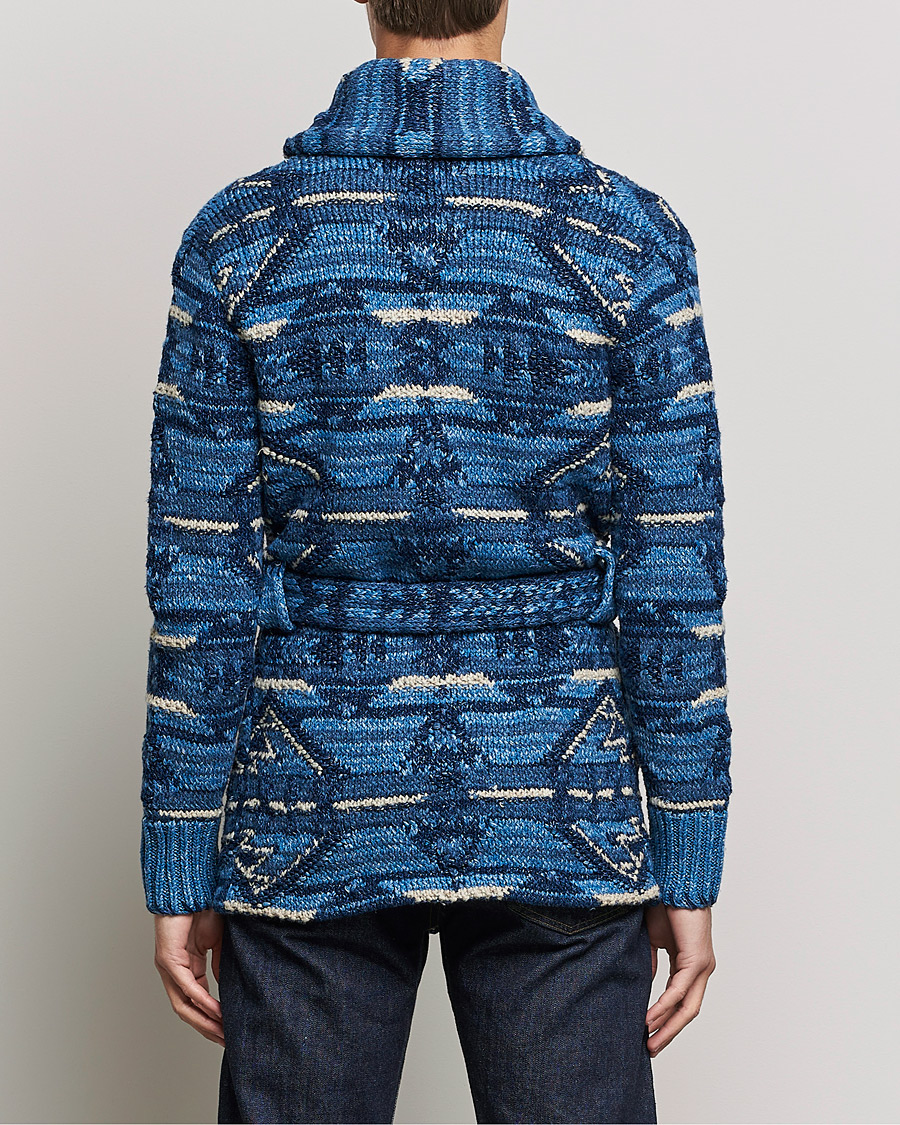 Men | Sweaters & Knitwear | RRL | Ranch Shawl Collar Cardigan Indigo Multi