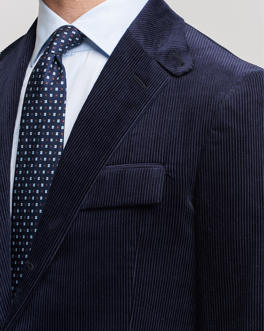 Men | Blazers | Ralph Lauren Purple Label | Wale Corduroy Blazer Chairman Navy