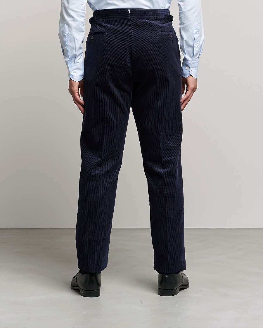 Men | Trousers | Ralph Lauren Purple Label | Wale Corduroy Trousers Chairman Navy