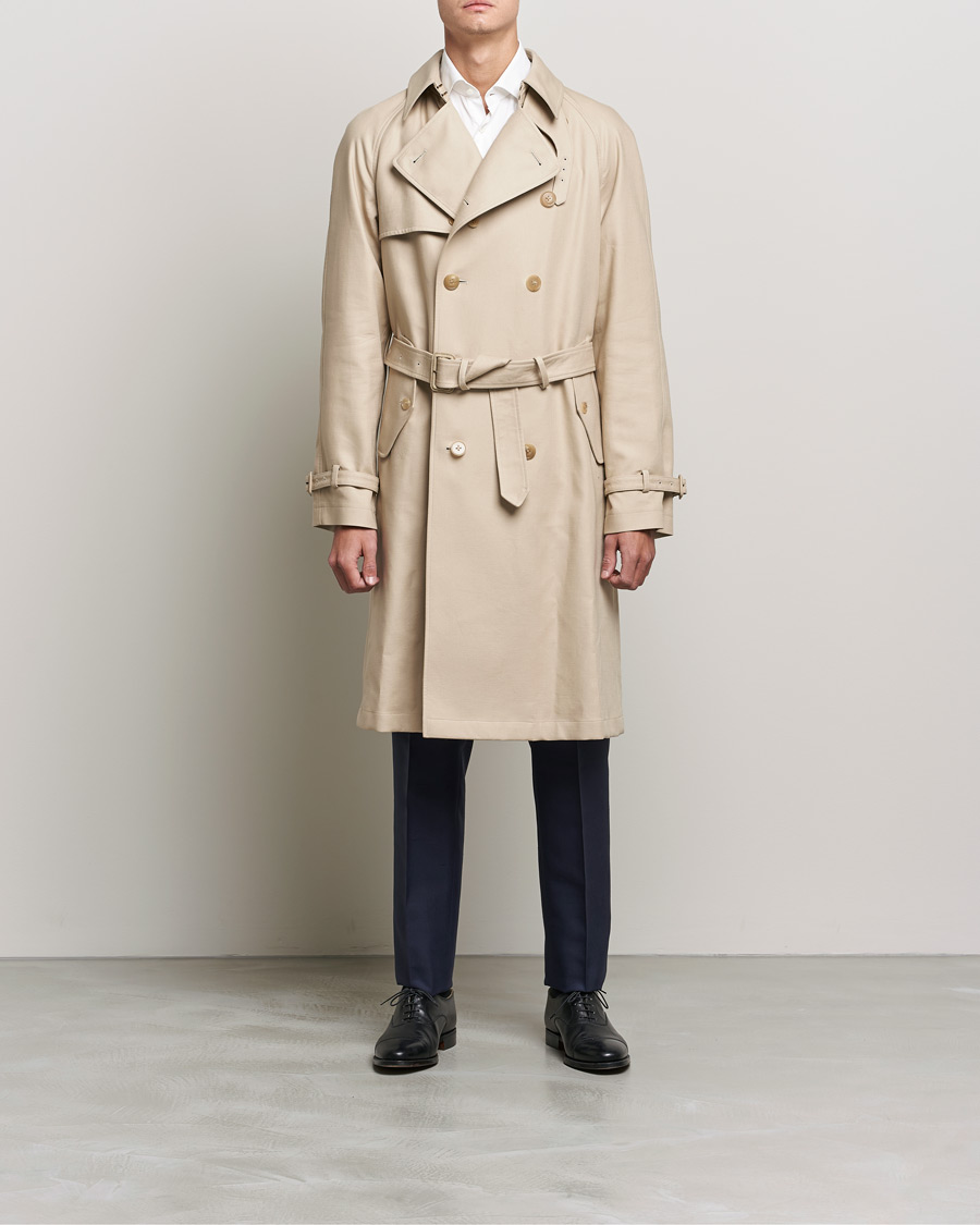 Men | Coats & Jackets | Ralph Lauren Purple Label | Classic Trench Coat Khaki Stone