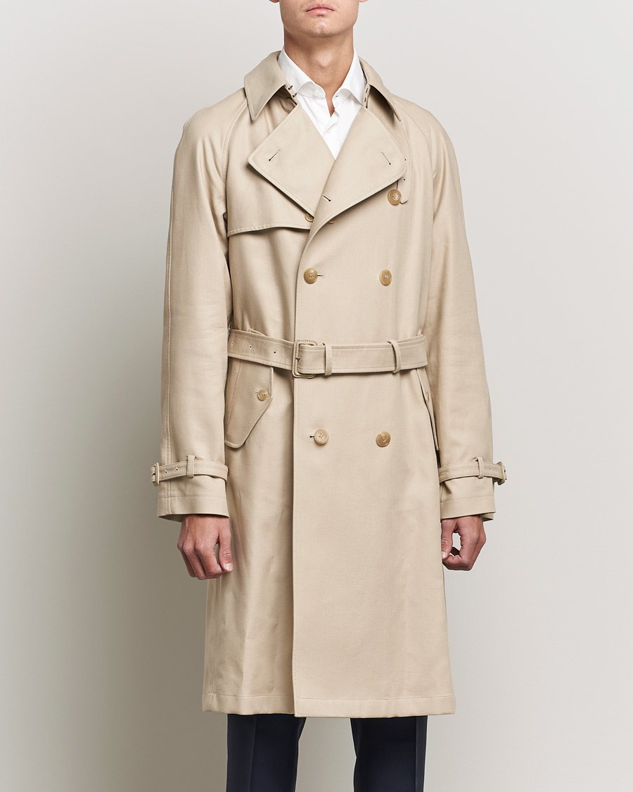 Men | Coats & Jackets | Ralph Lauren Purple Label | Classic Trench Coat Khaki Stone