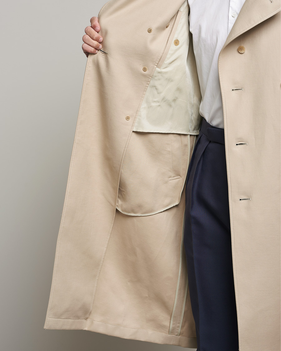 Men | Coats & Jackets | Ralph Lauren Purple Label | Classic Trench Coat Khaki Stone