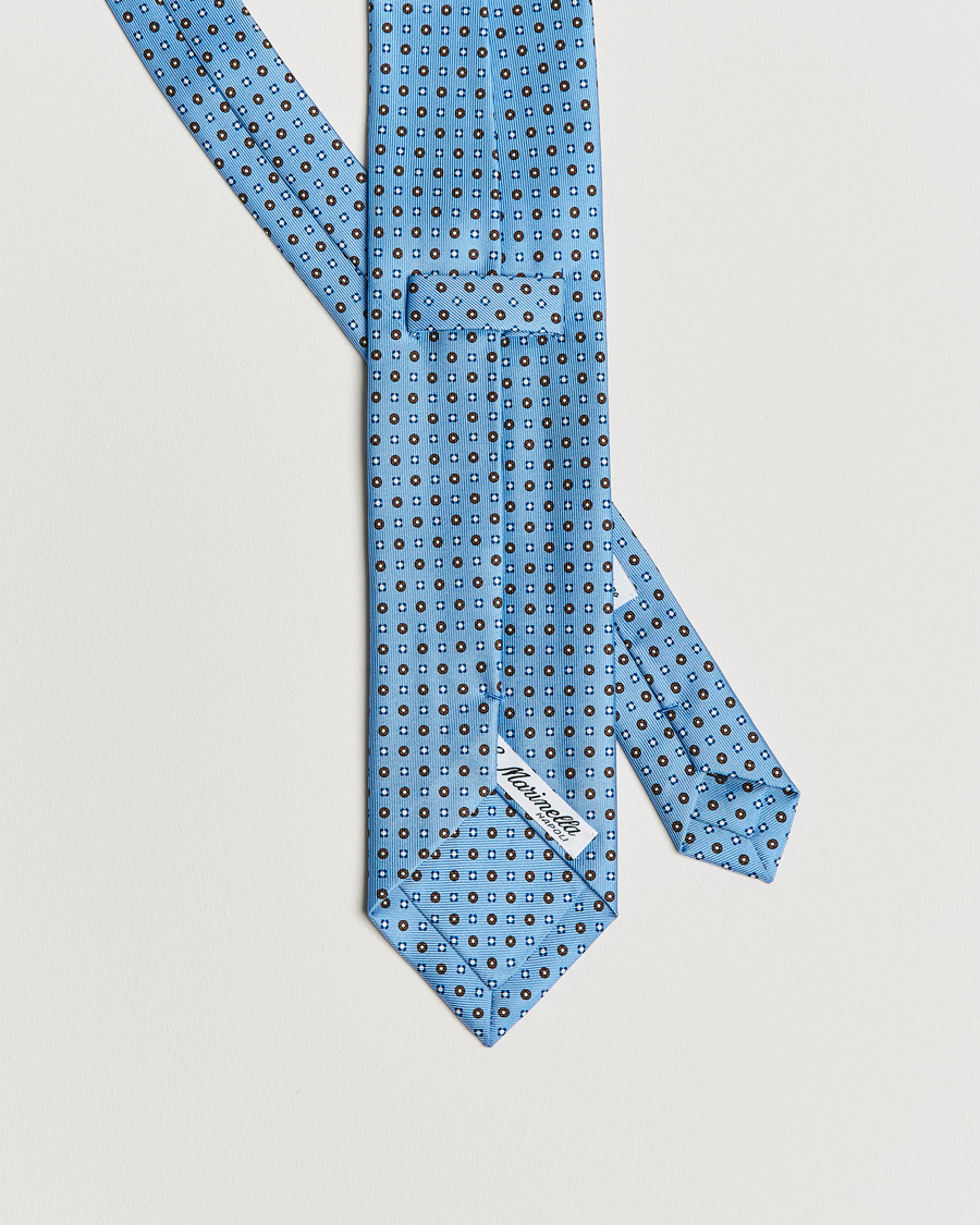 Men | E. Marinella 3-Fold Micro Dot Silk Tie Light Blue | E. Marinella | 3-Fold Micro Dot Silk Tie Light Blue
