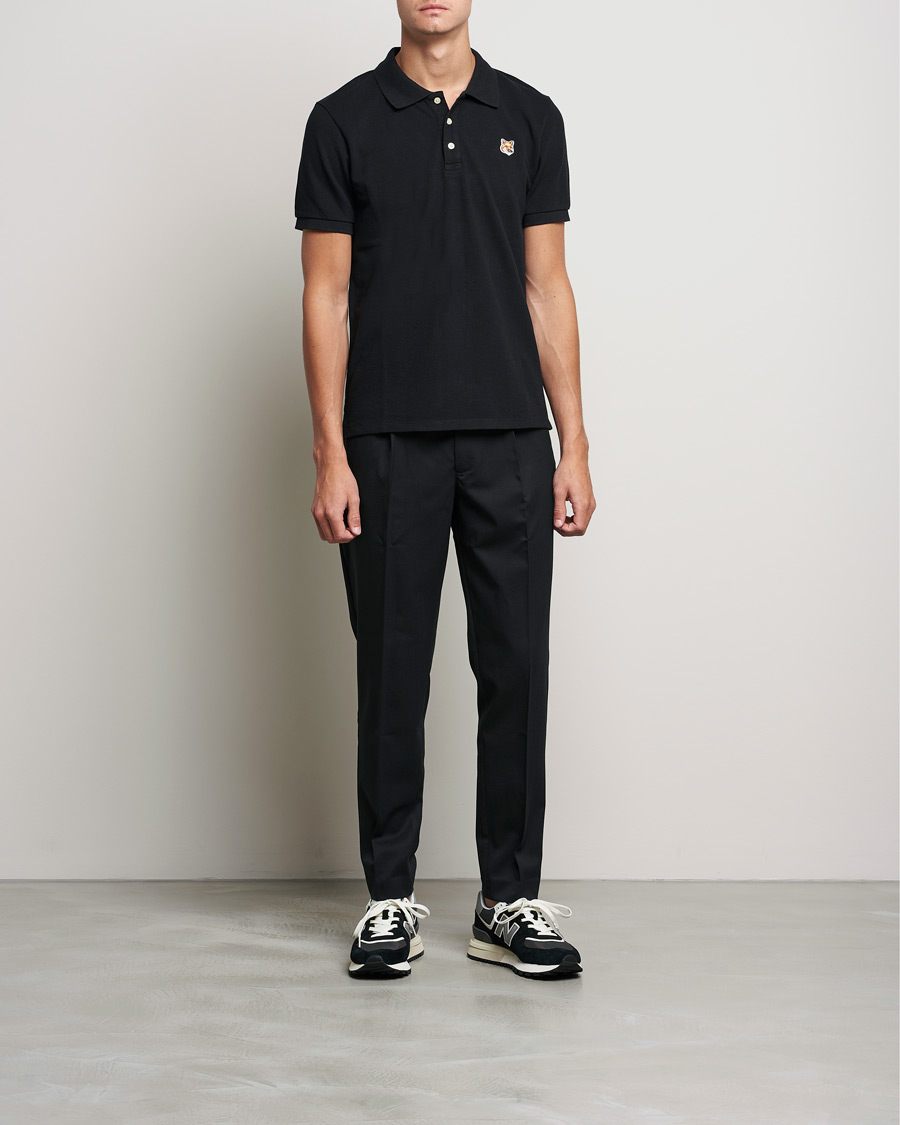 Men | Polo Shirts | Maison Kitsuné | Fox Head Polo Black
