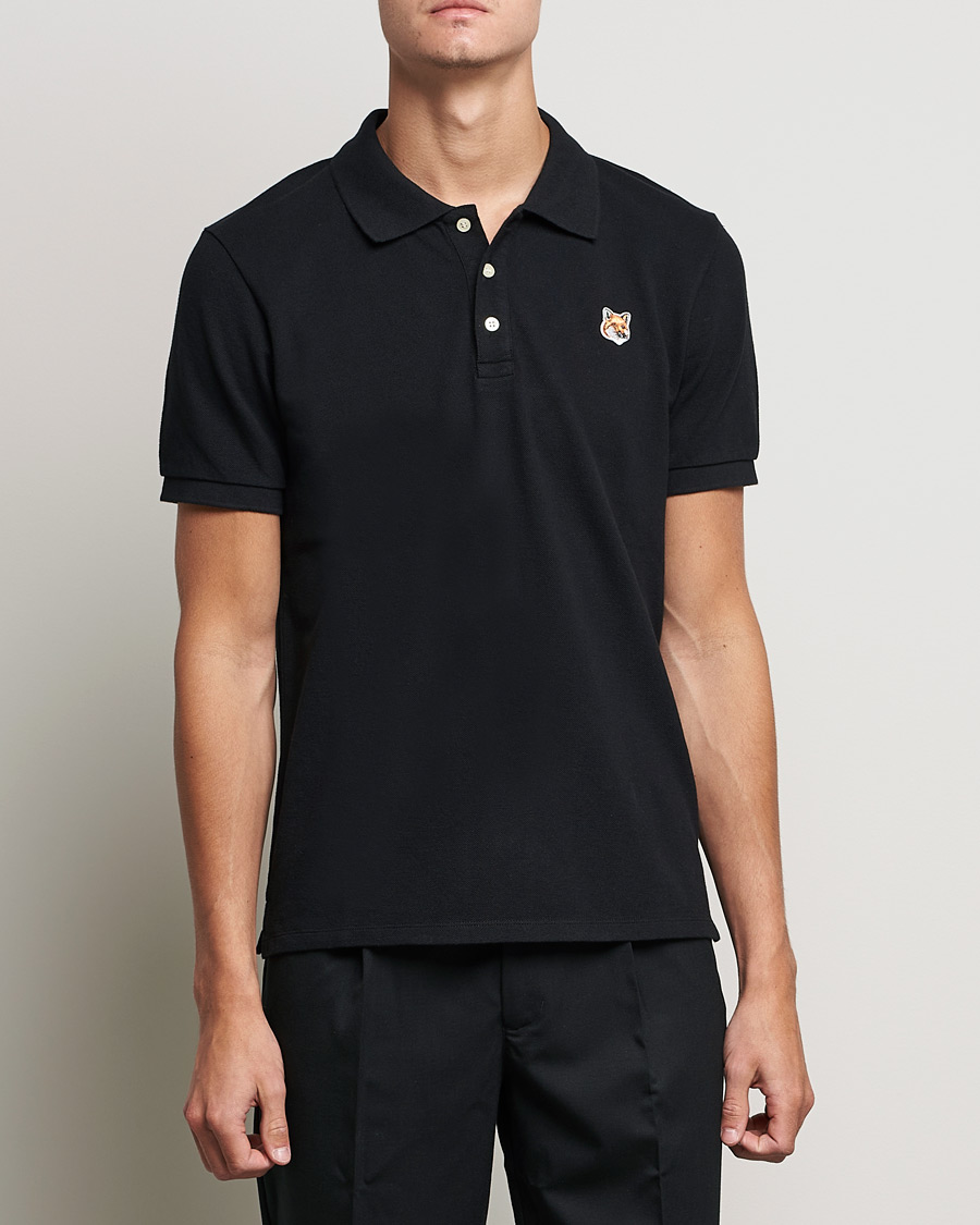 Men | Polo Shirts | Maison Kitsuné | Fox Head Polo Black