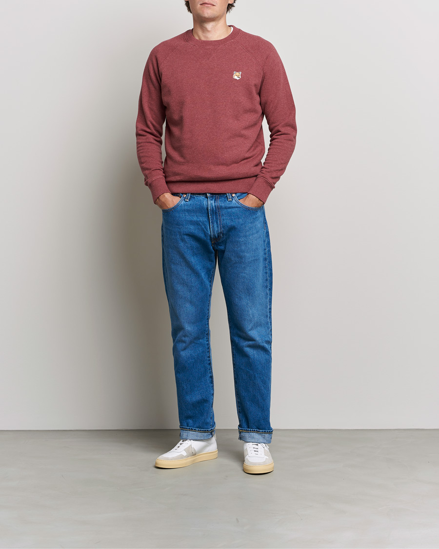 Men | Sweaters & Knitwear | Maison Kitsuné | Fox Head Sweatshirt Wine