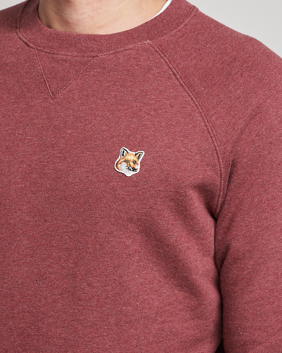 Men | Sweaters & Knitwear | Maison Kitsuné | Fox Head Sweatshirt Wine