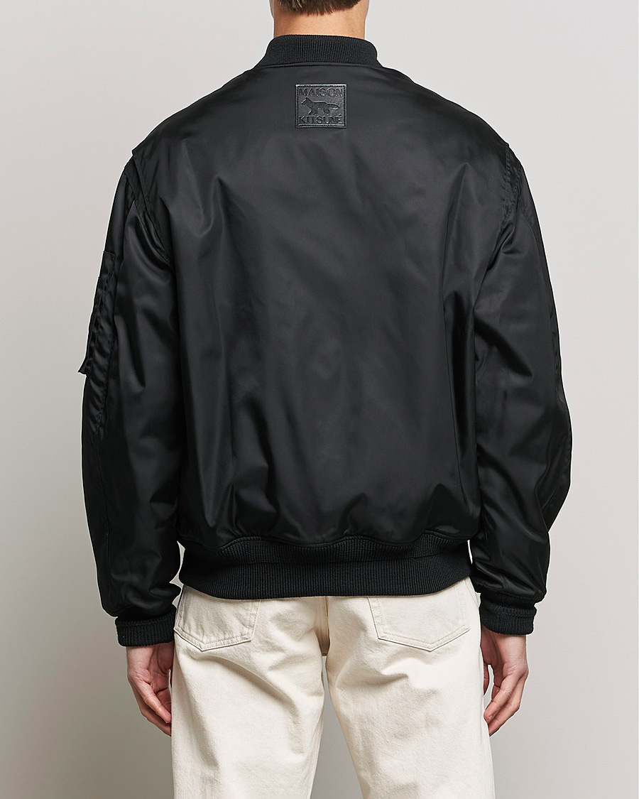 Men | Coats & Jackets | Maison Kitsuné | Bomber Jacket Black