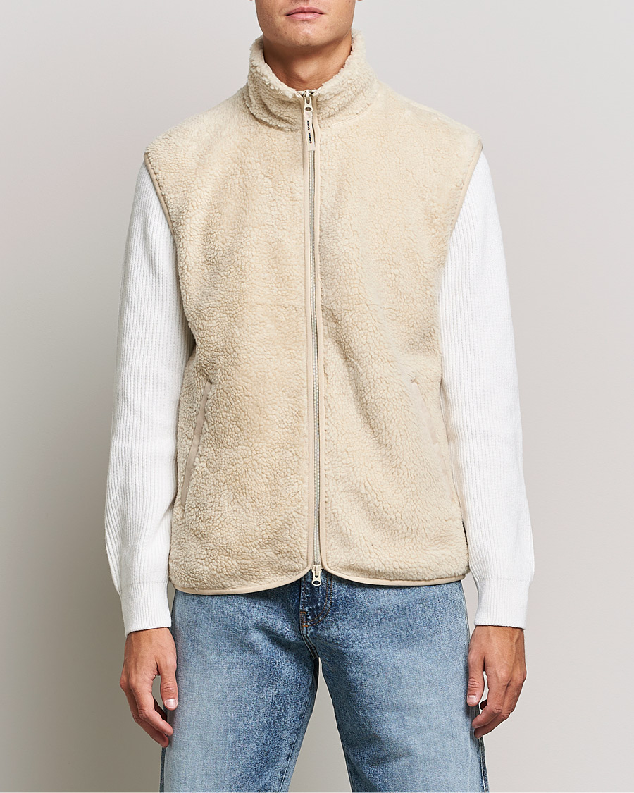 Men | Sweaters & Knitwear | Samsøe Samsøe | Samsøe & Samsøe Rune Fleece Vest Brown Rice