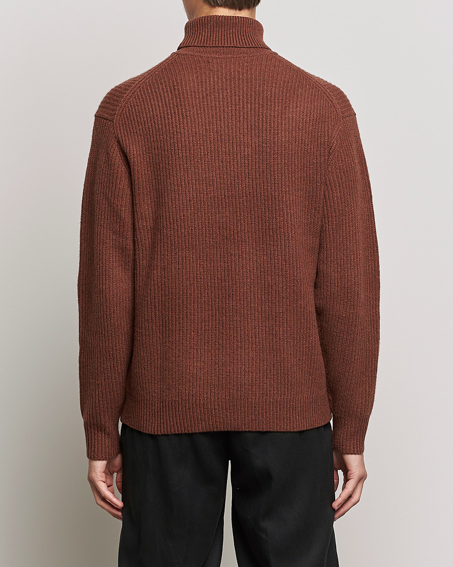 Men | Sweaters & Knitwear | Samsøe Samsøe | Samsøe & Samsøe Logan Heavy Knitted Roll Neck Cappuccino