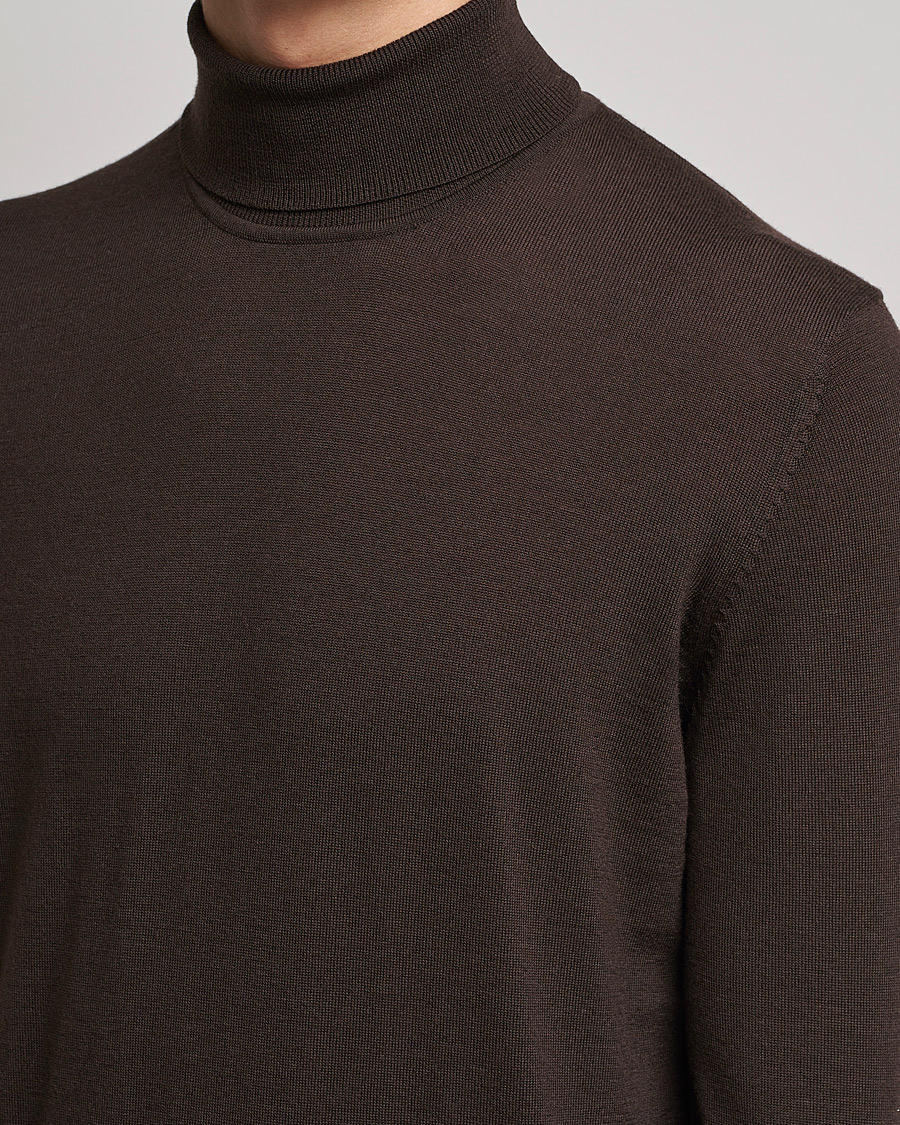Men | Sweaters & Knitwear | Samsøe Samsøe | Samsøe & Samsøe Flemming Superfine Merino Wool Roll Neck Mole