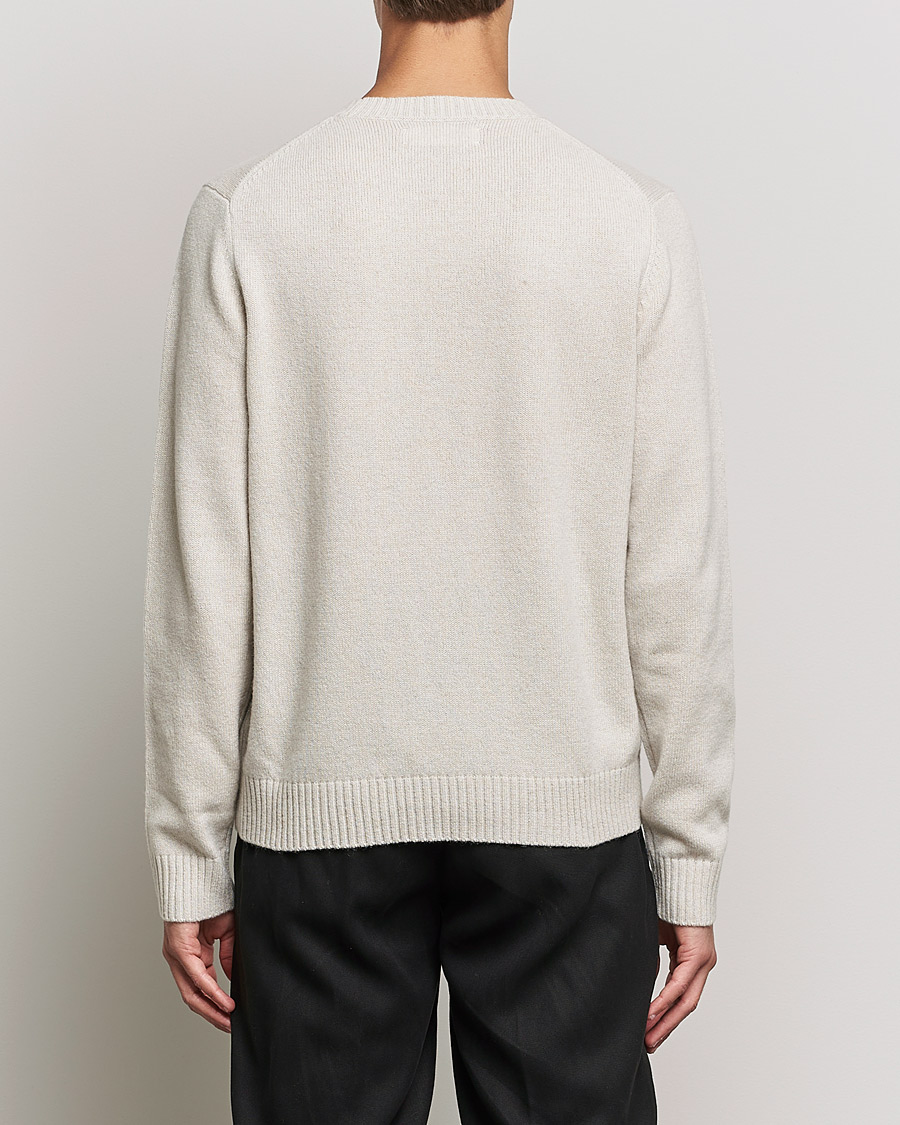 Men | Sweaters & Knitwear | Samsøe Samsøe | Samsøe & Samsøe Syllie Wool Crew Neck Oatmeal