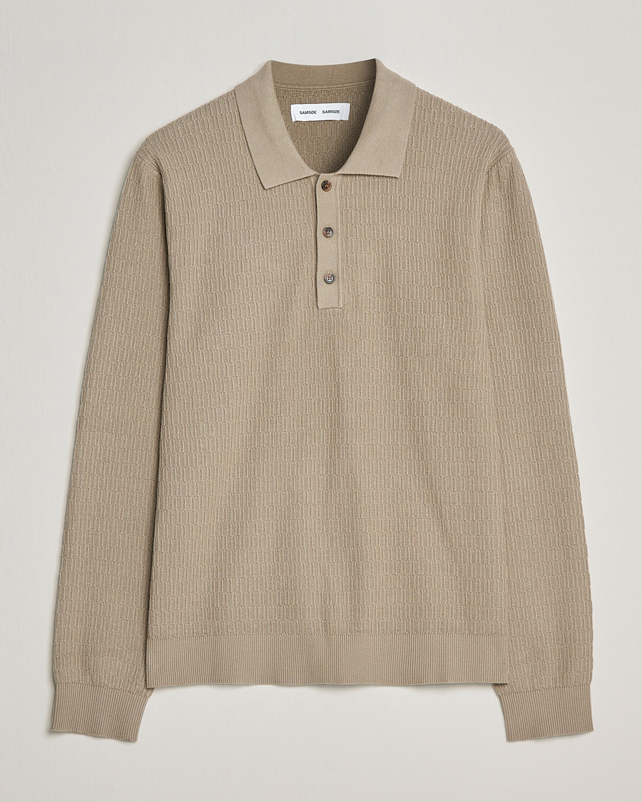 Men | Sweaters & Knitwear | Samsøe Samsøe | Samsøe & Samsøe Joey Knitted Polo Winter Twig