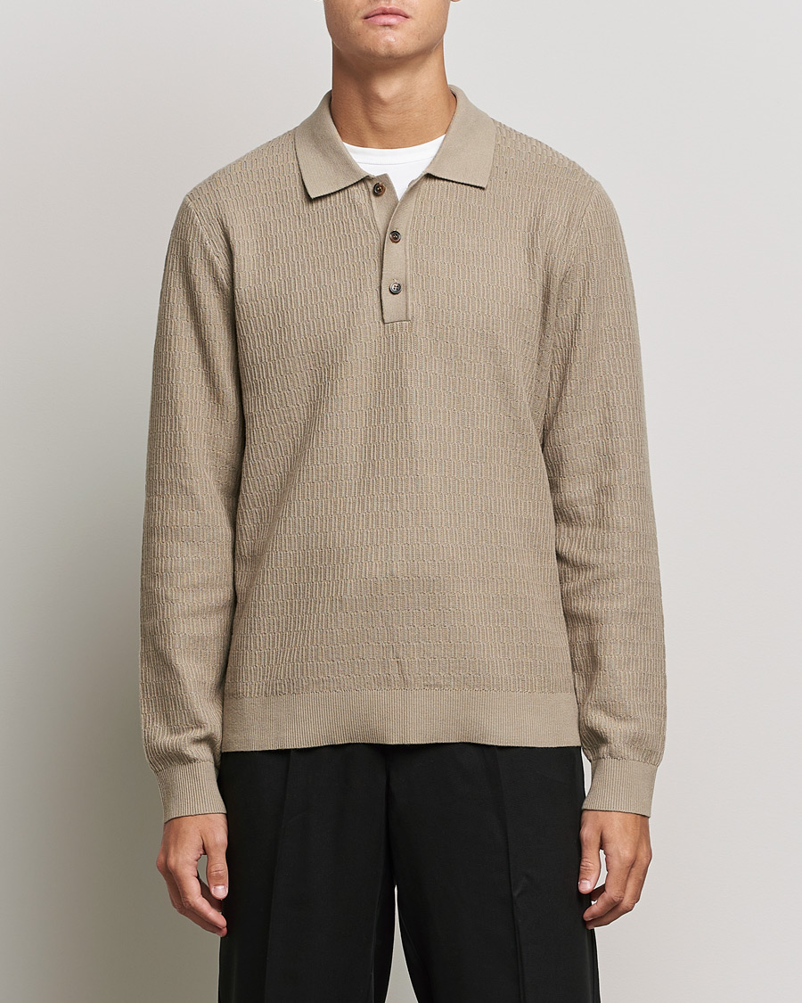 Men | Knitted Polo Shirts | Samsøe & Samsøe | Joey Knitted Polo Winter Twig