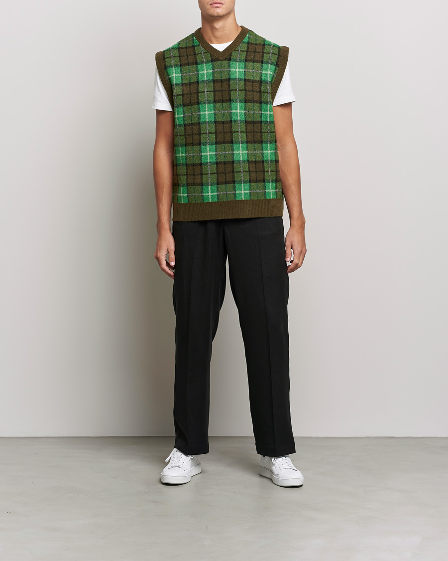 Men | Sweaters & Knitwear | Samsøe Samsøe | Samsøe & Samsøe James Fine Merino Knitted Vest Medium Green