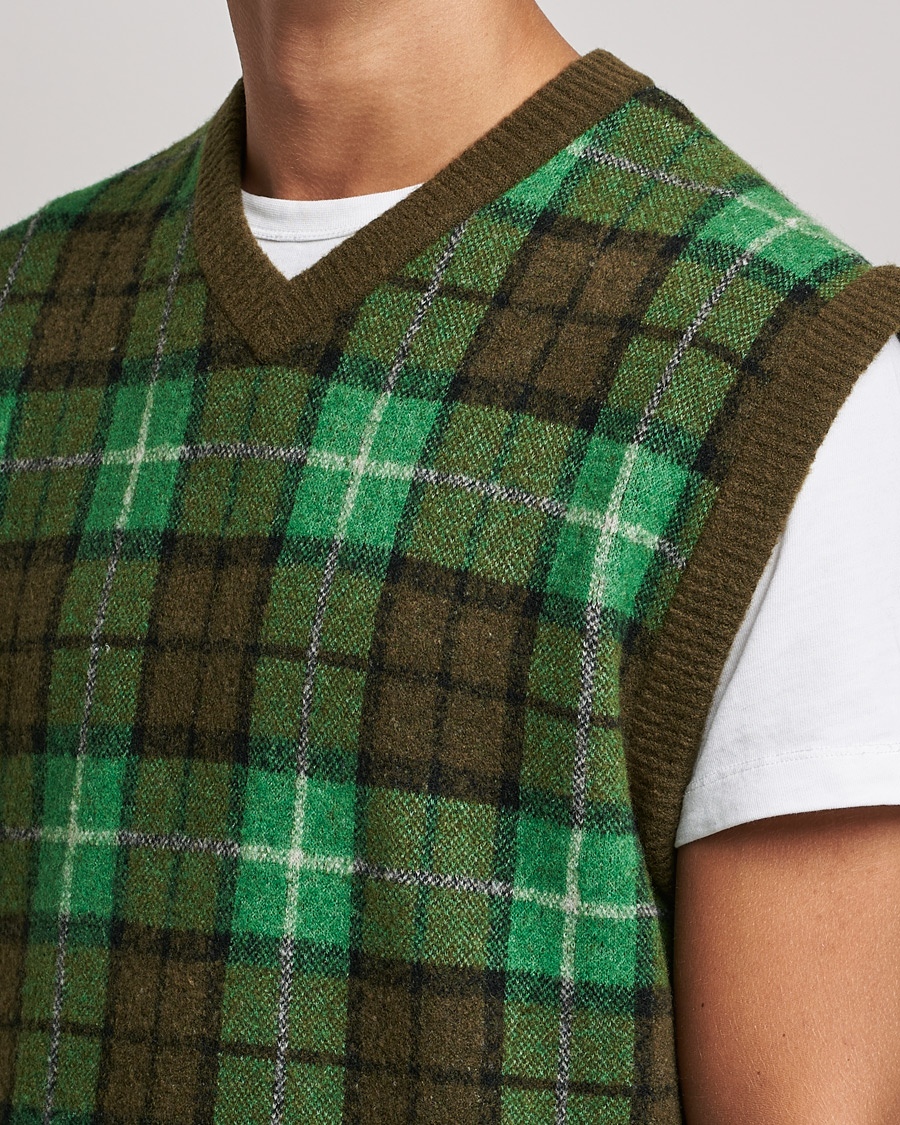 Men | Sweaters & Knitwear | Samsøe Samsøe | Samsøe & Samsøe James Fine Merino Knitted Vest Medium Green