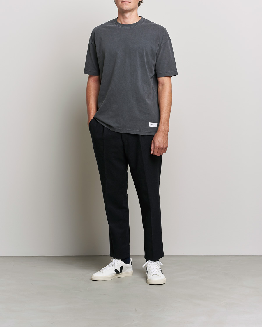 Men | T-Shirts | Samsøe Samsøe | Samsøe & Samsøe Pigment Organic Cotton T-Shirt Black