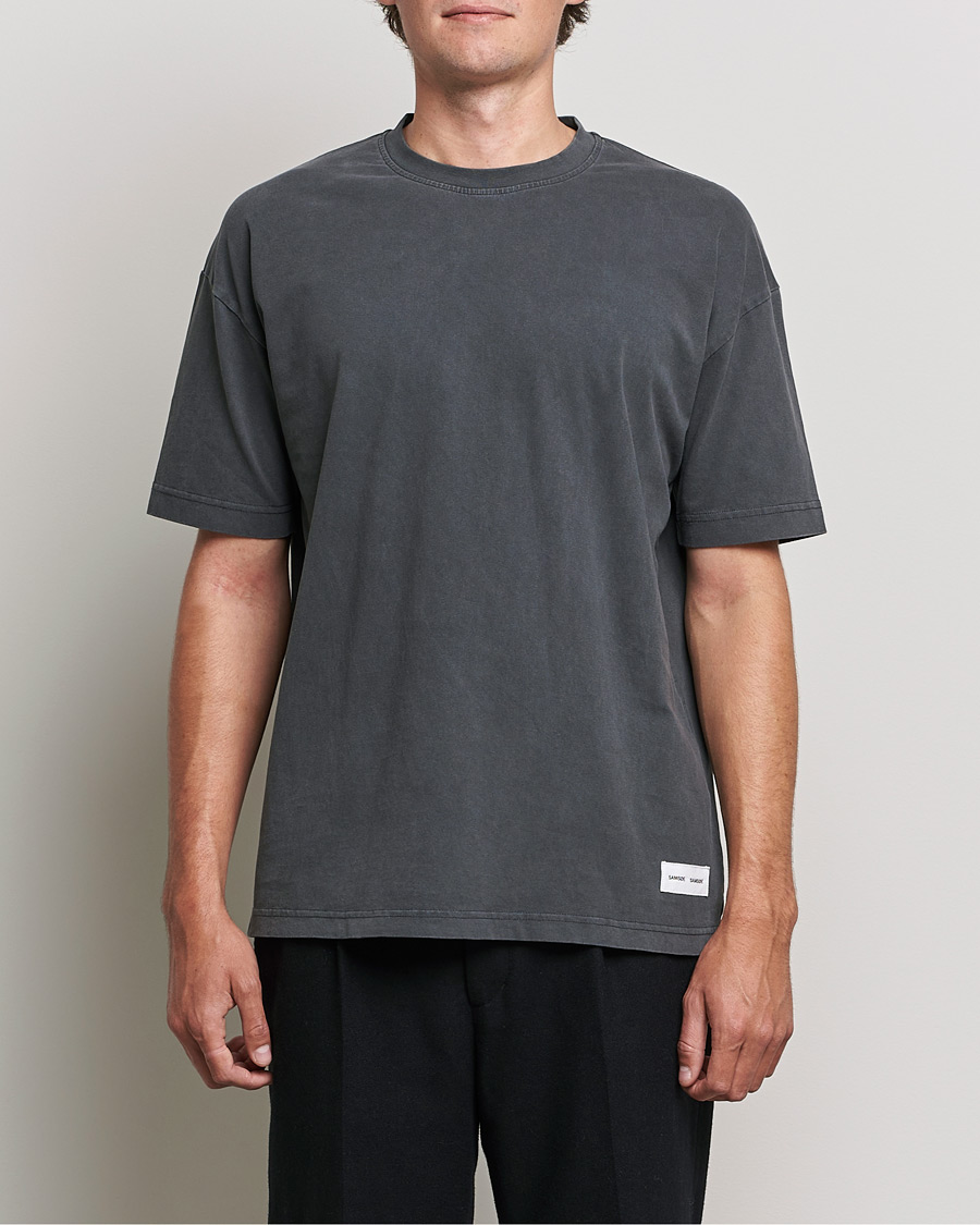 Men | T-Shirts | Samsøe Samsøe | Samsøe & Samsøe Pigment Organic Cotton T-Shirt Black