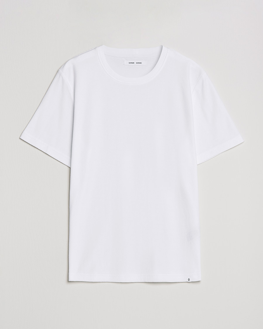 Men | T-Shirts | Samsøe Samsøe | Samsøe & Samsøe Odin Terry Organic Cotton T-Shirt White