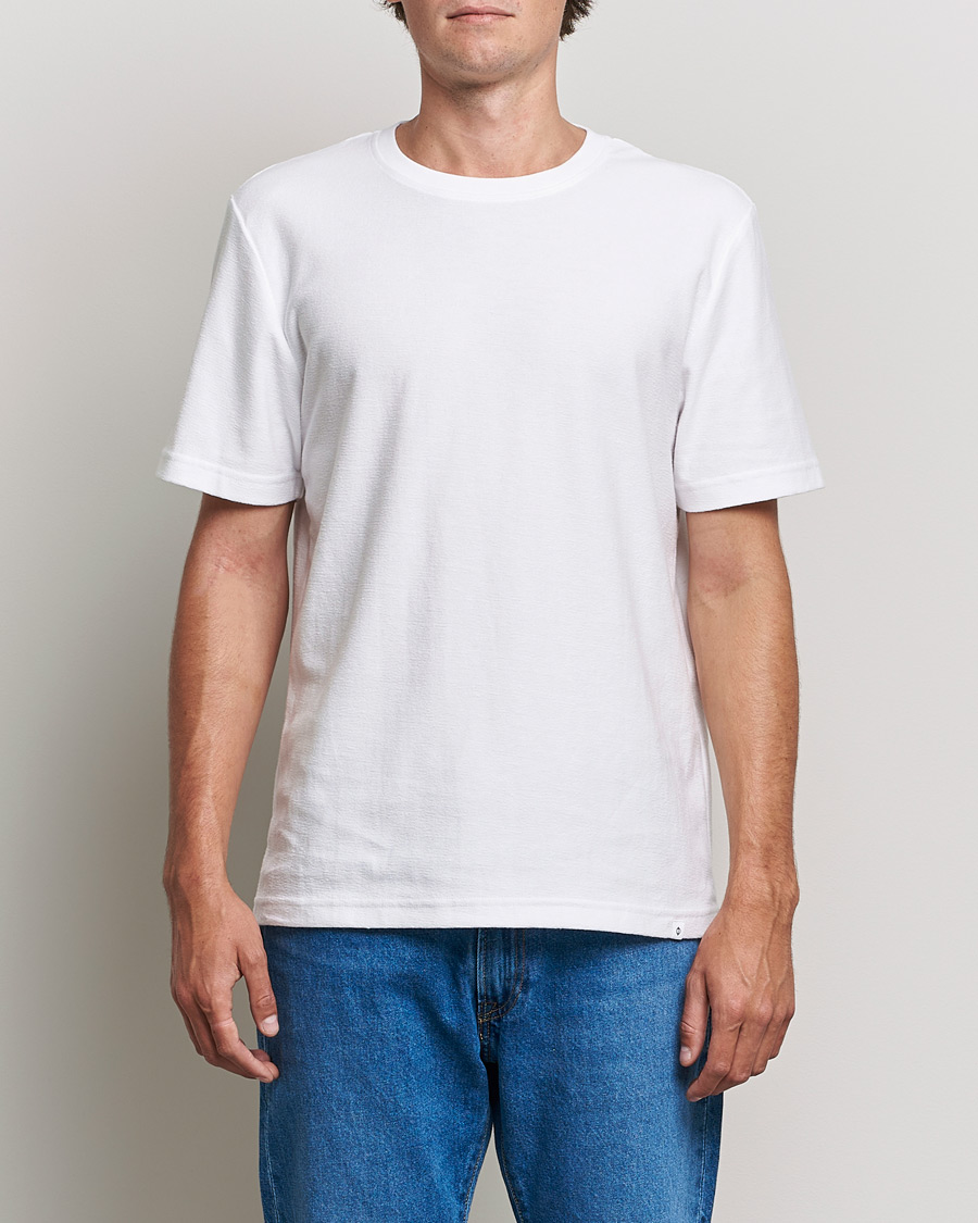 Men | T-Shirts | Samsøe Samsøe | Samsøe & Samsøe Odin Terry Organic Cotton T-Shirt White