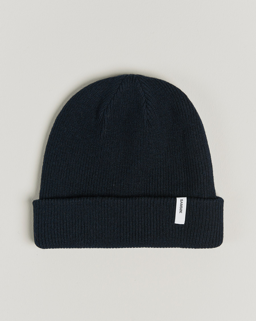 Men | Samsøe & Samsøe Lambswool Beanie Sky Captain | Samsøe Samsøe | Samsøe & Samsøe Lambswool Beanie Sky Captain