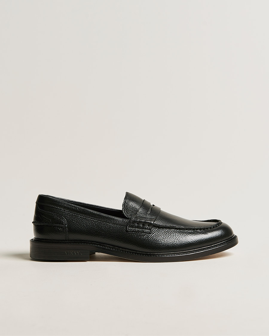 Men | VINNY's Townee Penny Loafer Black Grain | VINNY's | Townee Penny Loafer Black Grain