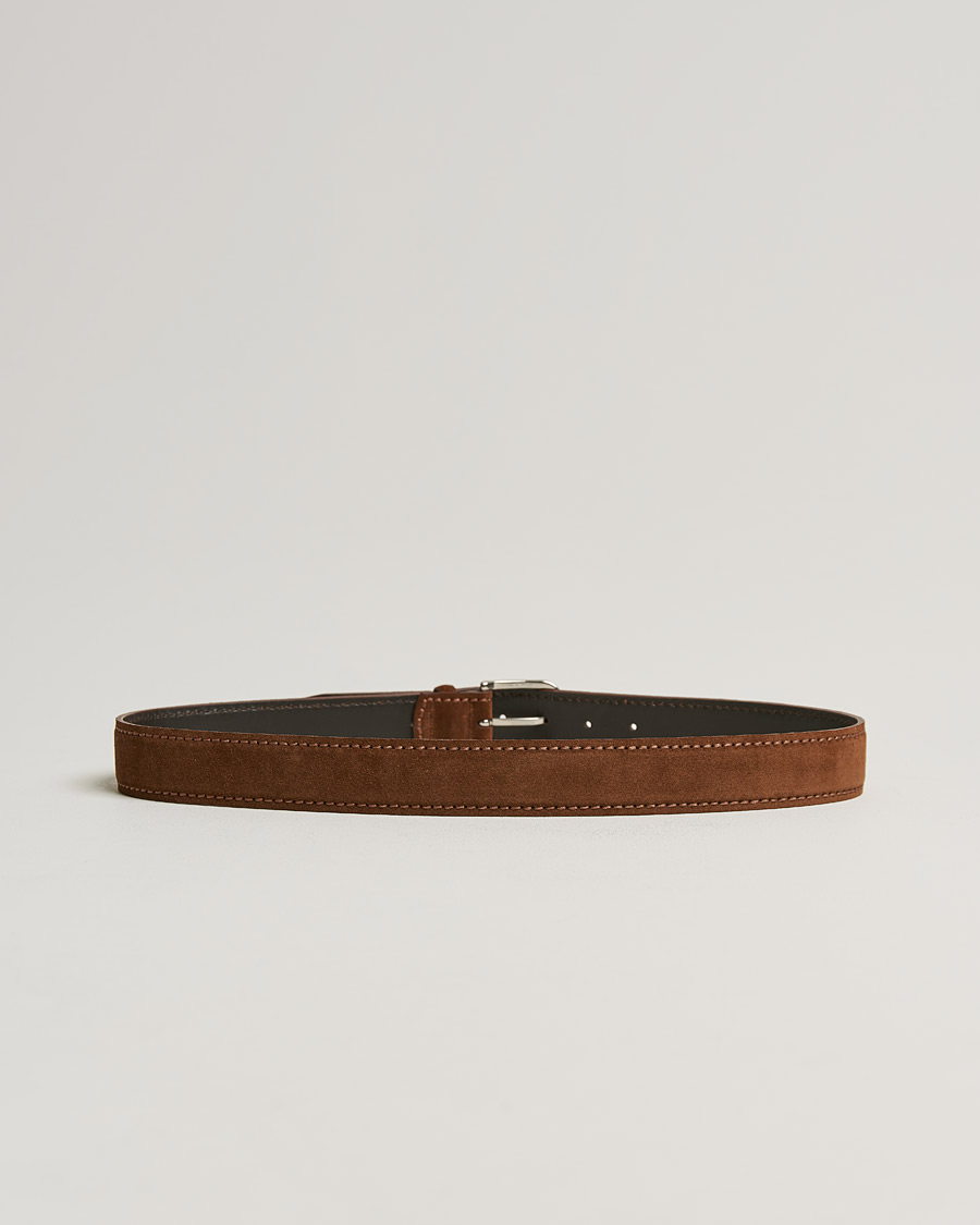 Men | Orciani Suede Belt 3,5 cm Cognac | Orciani | Suede Belt 3,5 cm Cognac