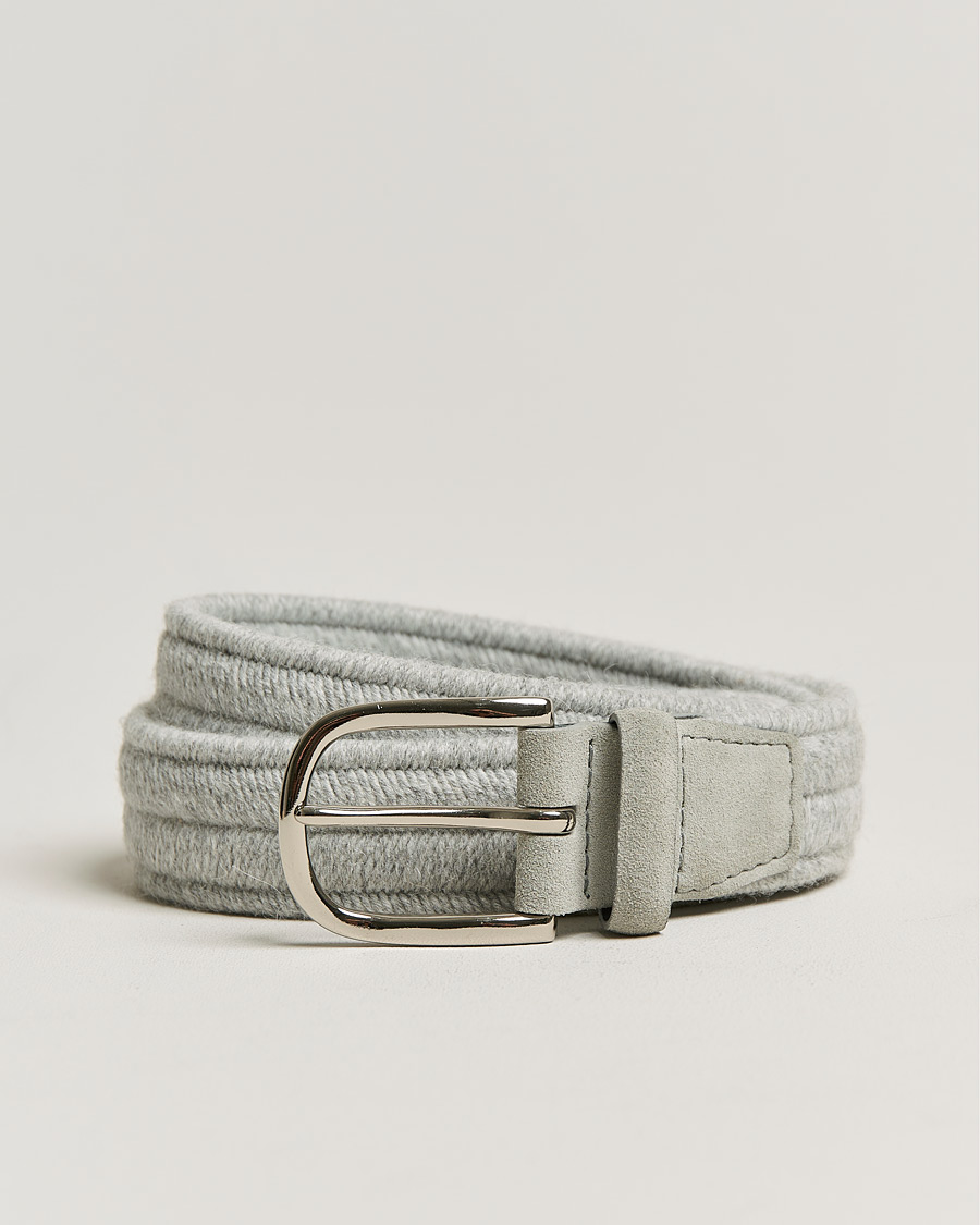 Men |  | Orciani | Elastic Wool Belt 3,5 cm Grey