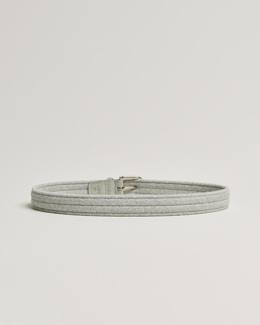Men | Orciani Elastic Wool Belt 3,5 cm Grey | Orciani | Elastic Wool Belt 3,5 cm Grey
