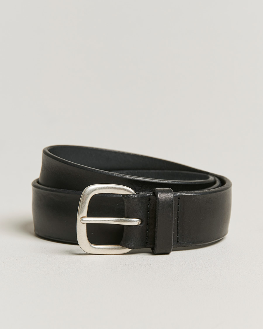 Men | Orciani Vachetta Belt 3,5 cm Black | Orciani | Vachetta Belt 3,5 cm Black